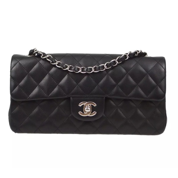 🌟SOLD🌟CHANEL Classic CC East West Quilted Lambskin Shoulder Bag Black - Picture 3 of 14